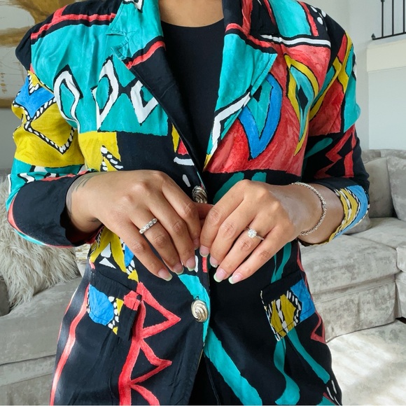Multicolor vintage blazer - Picture 3 of 5